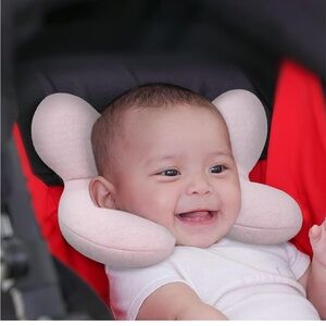 Soft Cotton Baby Head Support Pillow for Newborn Toddler Pink NEW